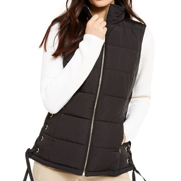 Calvin Klein Lace-Up Puffer Vest NWT - Picture 1 of 4